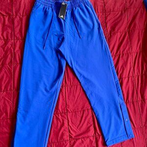 ADIDAS BASKETBALL SNAP PANT SZ M LUCID BLUE